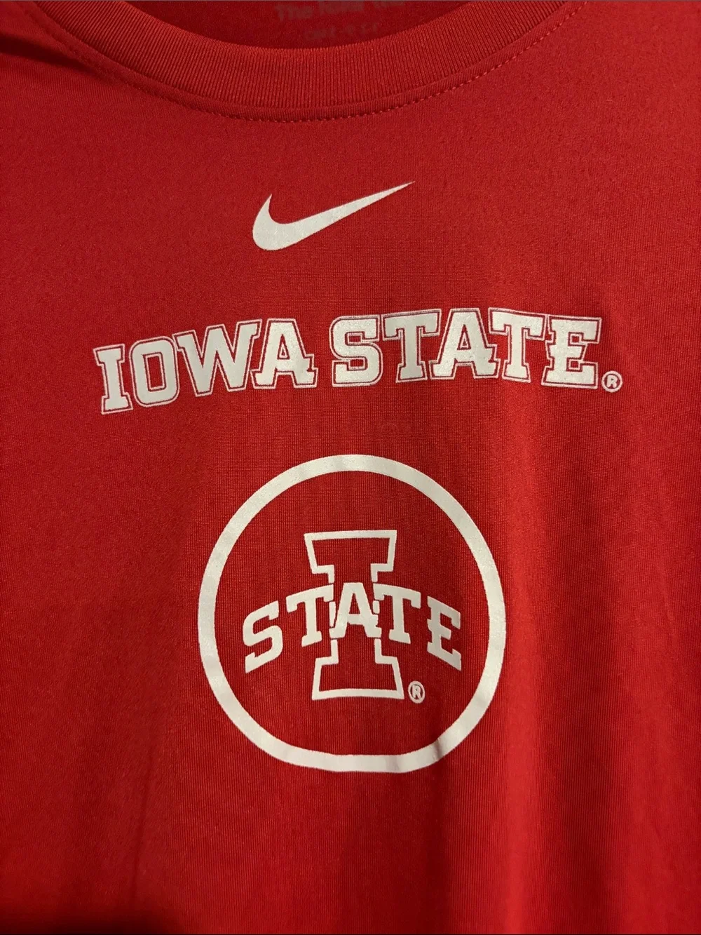 Nike Red Iowa State Short-Sleeve Tee with Logo